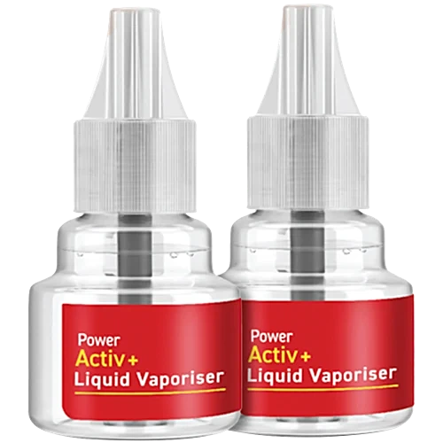 Good Knight Power Activ+ Liquid Vapouriser Mosquito Repellent Refill, 45 ml (Pack of 2) MRP.165/-
