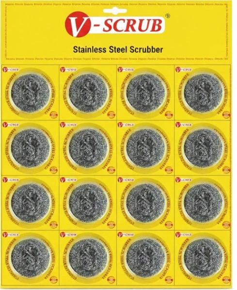 V-Scurb stainless steel Scrubber (sheet of 12-) MRP.180/-