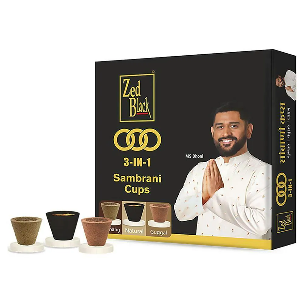 Zed Black 3 in 1 Sambrani Cups RS.80/-
