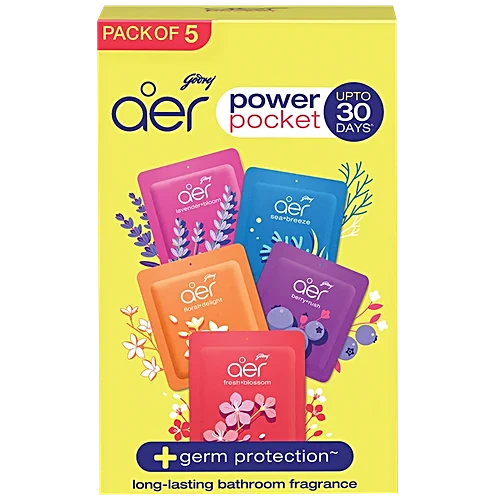 Godrej Aer Assorted Bathroom Fragrance, 10 g (Pack of 5) MRP325/-